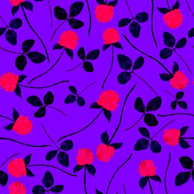 Çiçeklerle suluboya kusursuz desen. Klasik çiçek desenleri. Çiçeksiz desen. Botanik sanatı. Çiçek botanik koleksiyonu. Suluboya botanik tasarımı.