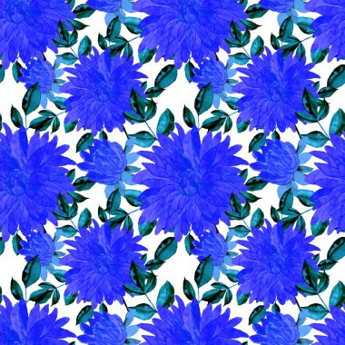 Çiçeklerle suluboya kusursuz desen. Klasik çiçek desenleri. Çiçeksiz desen. Botanik sanatı. Çiçek botanik koleksiyonu. Suluboya botanik tasarımı.