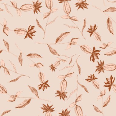 Çiçeklerle suluboya kusursuz desen. Klasik çiçek desenleri. Çiçeksiz desen. Botanik sanatı. Çiçek botanik koleksiyonu. Suluboya botanik tasarımı.