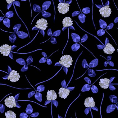 Çiçeklerle suluboya kusursuz desen. Klasik çiçek desenleri. Çiçeksiz desen. Botanik sanatı. Çiçek botanik koleksiyonu. Suluboya botanik tasarımı.