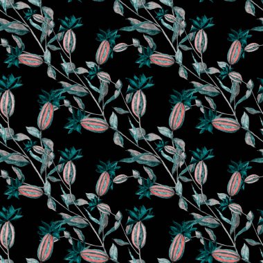 Çiçeklerle suluboya kusursuz desen. Klasik çiçek desenleri. Çiçeksiz desen. Botanik sanatı. Çiçek botanik koleksiyonu. Suluboya botanik tasarımı.