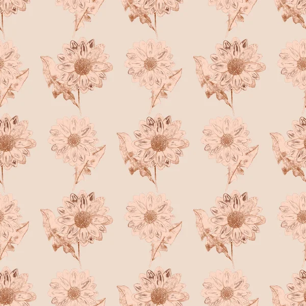 Aquarelle Motif Sans Couture Avec Des Fleurs Modèle Floral Vintage — Photo