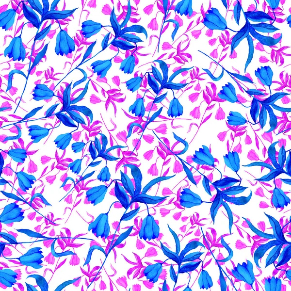 Watercolor Seamless Pattern Flowers Vintage Floral Pattern Flower Seamless Pattern — Stock Photo, Image