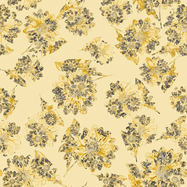 Watercolor Seamless Pattern Flowers Vintage Floral Pattern Flower Seamless Pattern — Stock Photo, Image