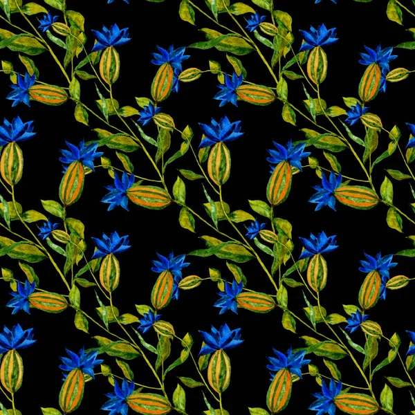 Padrão Sem Costura Aquarela Com Flores Padrão Floral Vintage Padrão — Fotografia de Stock