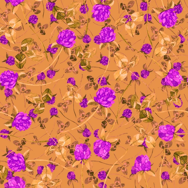 Watercolor Seamless Pattern Flowers Vintage Floral Pattern Flower Seamless Pattern — Stock Photo, Image