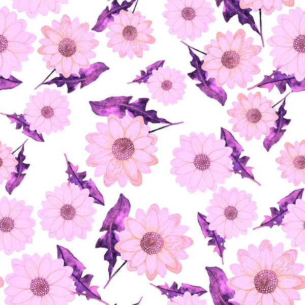 Watercolor Seamless Pattern Flowers Vintage Floral Pattern Flower Seamless Pattern — Stock Photo, Image