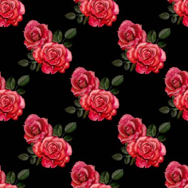 Klasik suluboya gül desenli, her şey için harika bir tasarım. Çiçekli tebrik kartı. Suluboya el yapımı bahar tasarımı.