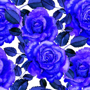 Klasik suluboya gül desenli, her şey için harika bir tasarım. Çiçekli tebrik kartı. Suluboya el yapımı bahar tasarımı.