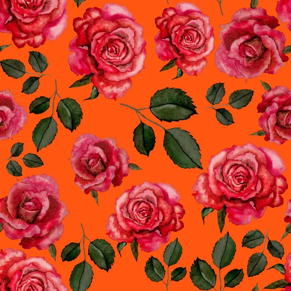 Vintage Acuarela Rosa Patrón Gran Diseño Para Cualquier Propósito Tarjeta —  Fotos de Stock