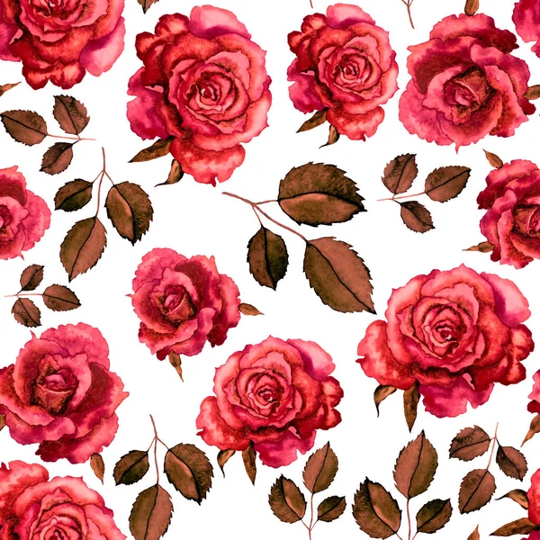 Vintage Akvarell Rózsa Minta Nagy Design Bármilyen Célra Virágüdvözlő Kártya — Stock Fotó