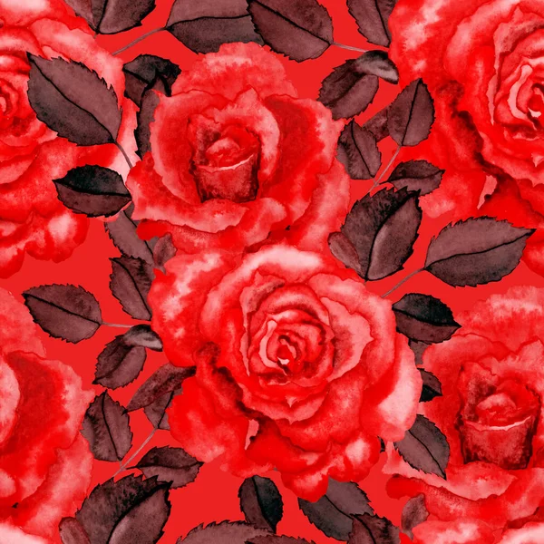 Vintage Ακουαρέλα Ροζ Μοτίβο Μεγάλη Σχεδίαση Για Κάθε Σκοπό Floral — Φωτογραφία Αρχείου