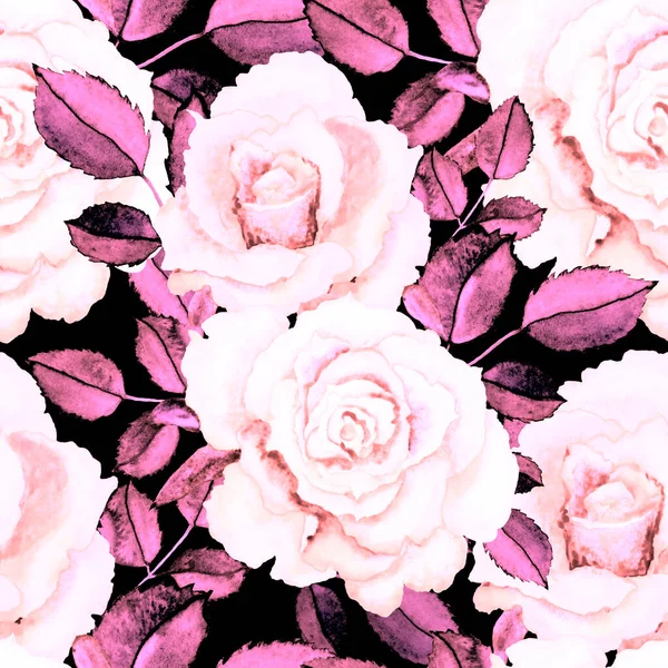 Винтажный Акварельный Розовый Узор Отличный Дизайн Любых Целей Цветочная Открытка — стоковое фото