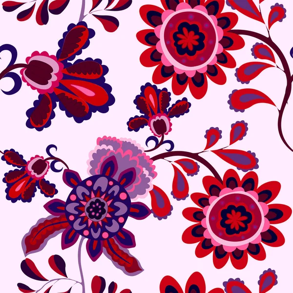 민족적 스타일로 나뭇잎이 윤기없는 창조적 패턴이다 꽃장식 전통적 종이접기 디자인 — 스톡 벡터