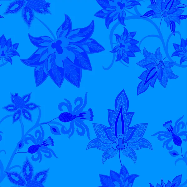 Des Motifs Orientaux Modèle Sans Couture Avec Belles Fleurs Ethniques — Image vectorielle