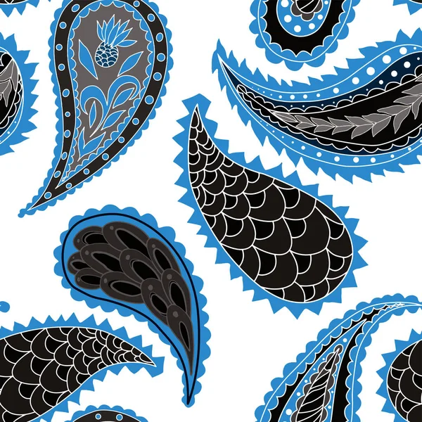 Όμορφη Απρόσκοπτη Μοτίβο Paisley Παραδοσιακή Εκτύπωση Texture Tribal Έθνικ Paisley — Διανυσματικό Αρχείο