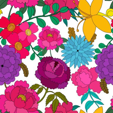 Etnik tarzda çiçekli, yaratıcı, kusursuz bir desen. Çiçek süsleme. Geleneksel şal deseni. Tekstil tasarım dokusu. Kabilesel etnik klasik dikişsiz desen. Asya sanatı.