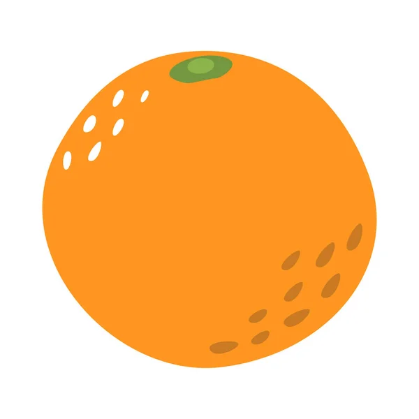 Caricature orange sur fond blanc. Icône orange en couleur. Illustration vectorielle — Image vectorielle