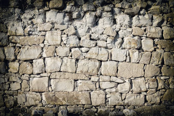 Vecchi Mattoni Sfondo Muro Marrone Uno Schema Pietre Castello Parete — Foto Stock