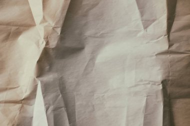 Eski buruşturulmuş kağıt arka plan dokusu. Paket işlemi. Hediyelik eşya dükkanı. Nakliye ve nakliye malzemeleri.