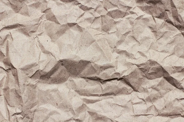 Crumpled Brown Craft Paper Background Texture Old Paper Sheet Vintage — Stock Photo, Image