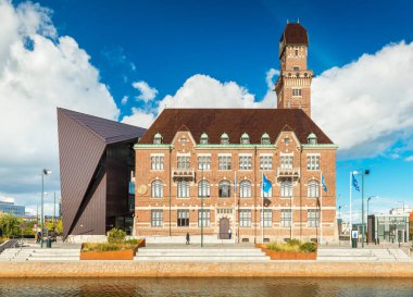 Malmö - Ekim 2018, İsveç: Görünüm Malmo city Dünya Denizcilik Üniversitesi