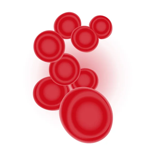 Células Vermelhas Sangue Isoladas Fundo Ilustração Vetorial —  Vetores de Stock