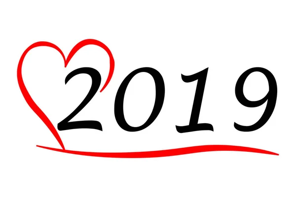 Hearty Year 2019 Love — Stock Photo, Image