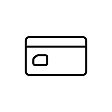 beyaz arka planda satır kredi kartı simgesi