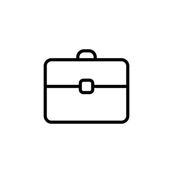 Linie Aktentasche, Portfolio-Symbol auf weißem Hintergrund — Stockvektor