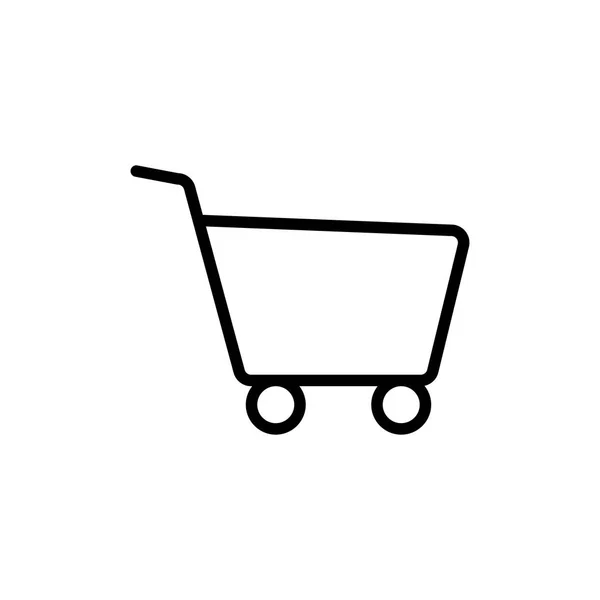 Schlange Einkaufskarte, Trolley-Symbol — Stockvektor