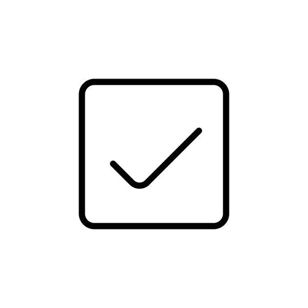 Linha ok ícone no fundo branco — Vetor de Stock
