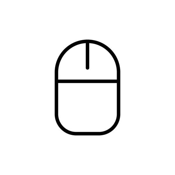 Linienmaussymbol auf weißem Hintergrund — Stockvektor