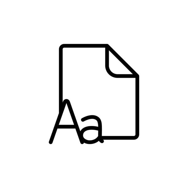 Grammaire en ligne, fichier lettre, icône — Image vectorielle