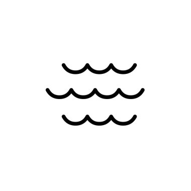 dalga simgesi ince çizgi siyah