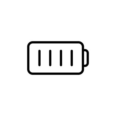 İnce çizgi pil simgesi