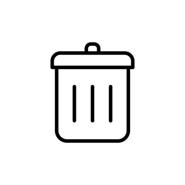 ince çizgi çöp kutusu simgesi
