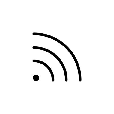 ince çizgi wi-fi, kablosuz simge