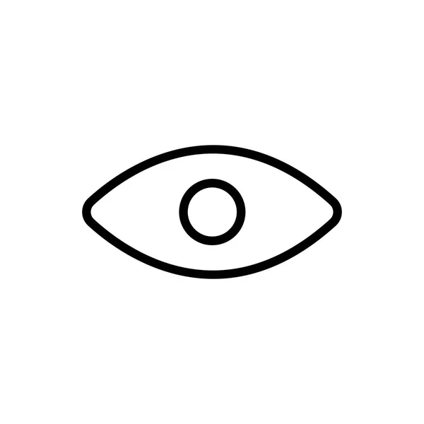 Icono de ojo de línea sobre fondo blanco — Vector de stock