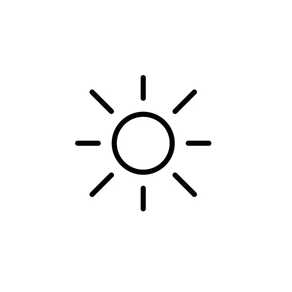 Sun, light, brightness line black icon — Stock Vector