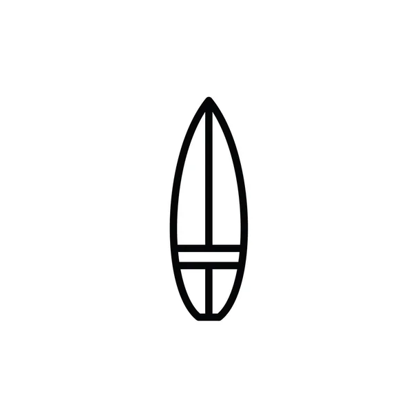 Deska surfingowa ikona cienka linia czarny — Wektor stockowy