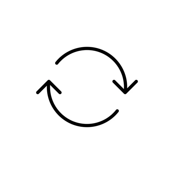 Dünne Linie aktualisieren, Recycling-Symbol — Stockvektor