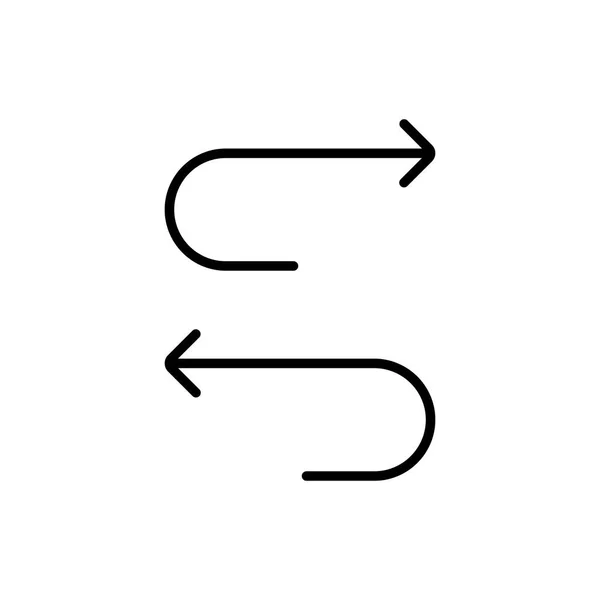 Mince ligne annuler refaire icônes — Image vectorielle