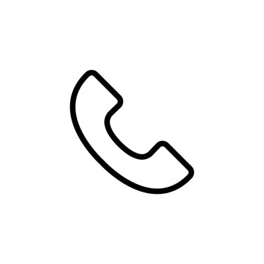İnce çizgi telefon simgesi