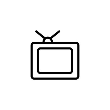 ince çizgi eski tv simgesi