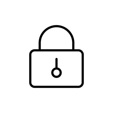 ince çizgi kapalı kilit simgesi