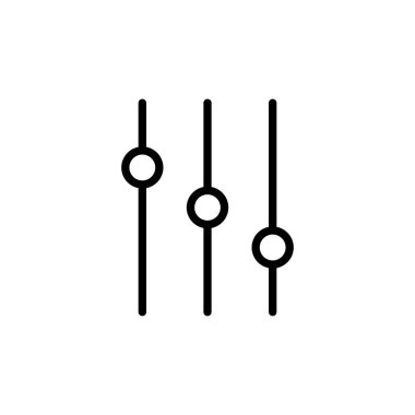 ince çizgi kaydırıcı çubuğu, eq, simge