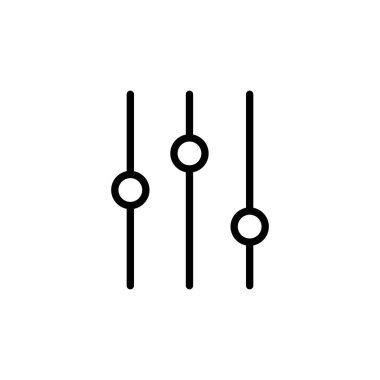 ince çizgi kaydırıcı çubuğu, eq, simge