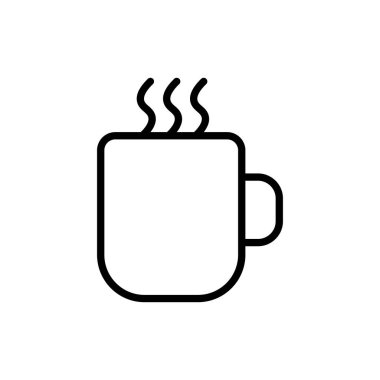 ince çizgi sıcak bardak simgesi