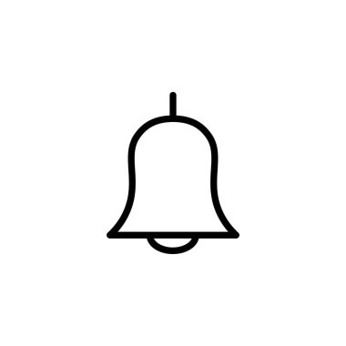 İnce çizgi zil simgesini